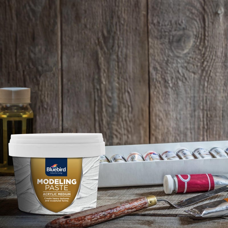 Bluebird Thick Modeling Paste White 5.3 Oz / 150gm - High Density, Acrylic Medium for Texture, Thickness, Dimension Additive and Christmas Decorations - Image 4